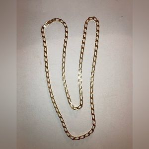 Vintage Christian Dior medal gold tone 16inch chain link necklace